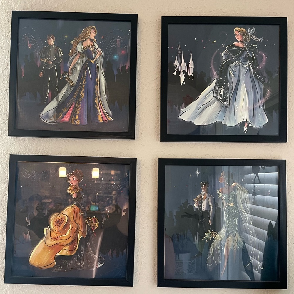 Princess Aurora Disney Designer Midnight Masquerade Framed Lithograph Art Print - Picture 4 of 6